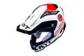 KYT cross helmet Strike Eagle K-MX fiber white red