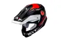 KYT cross helmet Strike Eagle K-MX fiber black red