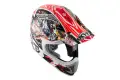 KYT cross helmet Strike Eagle New York fiber red fluo