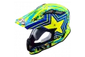 KYT cross helmet Strike Eagle Patriot fiber blue yellow fluo
