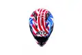 KYT cross helmet Strike Eagle Patriot fiber blue red