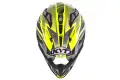 KYT cross helmet Strike Eagle Stripe fiber fluo yellow