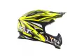 KYT cross helmet Strike Eagle Stripe fiber fluo yellow