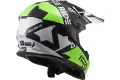 LS2 MX437 FAST BLOCK BLACK GREEN cross helmet