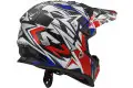 LS2 cross helmet MX437 Fast Strong White Blue Red