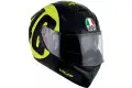 Agv K-3 SV Street Road Top Bollo 46 black yellow Pinlock full face helmet