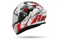 Airoh Valor Jackpot full face helmet White Red Gloss