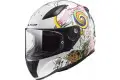 LS2 FF353 RAPID MINI CRAZY POP full face kid helmet Bianco Rosa