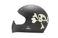 DMD Seventyfive Little Skull full face helmet carbon Dark Grey White