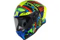 Just1 J-Gpr Tribe full face helmet in carbon Blue Yellow Fluo