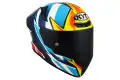 Kyt TT-COURSE Replica TATI full face helmet Dark Blue Light Blue Yellow