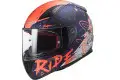 LS2 FF353 RAPID NAUGHTY full face helmet MATT BLUE FLUO ORANGE