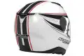 Casco integrale Nolan N87 Rapid N-Com bianco metal nero rosso