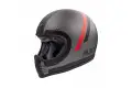 Premier MX DO17 BM full face helmet matt black red