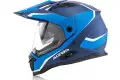 Acerbis Reactive Graffix VTR fiber touring helmet fiber Light Blue Blue White