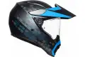 AGV AX9 PLK MULTI ANTARTICA full face helmet matt black cyan