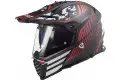 LS2 MX436 PIONEER EVO SATURN MATT BLACK RED touring full face helmet