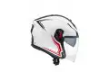 Casco jet Agv K-5 Jet Multi Brave bianco rosso