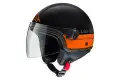 Axo Subway Top jet helmet Black Orange