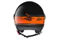 Axo Subway Top jet helmet Black Orange