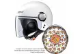 GREX G1.1 ARTWORK Pizza Party kid jet helmet White Orange Red