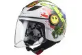 LS2 OF602 FUNNY CROCO GLOSS WHITE kid jet helmet