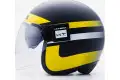 Blauer POD STRIPES jet helmet fiber Black Matt Yellow Fluo