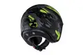 Casco jet Caberg Jet Freeride Commander Camouflage Verde Giallo