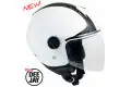 CGM Deejay 107DJ2 jet Helmet Metal White