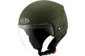 Kyt COUGAR PLAIN ARMY jet helmet Matt Green