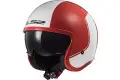 LS2 OF599 SPITFIRE RIM RED WHITE jet helmet
