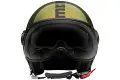 Momo Design Fighter EVO jet helmet Glossy Green Black