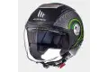 Mt Helmets City Eleven Sv Tron Matt Black Fluo Green Jet Helmet