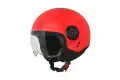 Casco jet Origine Neon Easy Rosso fluo Nero opaco