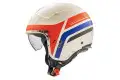 Premier jet helmet ROCKER ON 1 BM Dirty White Red Matt Blue