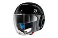 Dual Visor Motorcycle Helmet Jet Shark Strike Nano Black / Silve