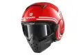 Casco jet Shark Raw 72 rosso bianco nero