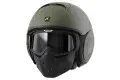 Motorcycle helmet Jet With Goggles Shark RAW Green Opaque
