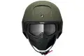 Motorcycle helmet Jet With Goggles Shark RAW Green Opaque