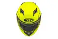 KYT modular helmet Convair Plain yellow fluo
