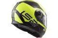 LS2 FF325 STROBE ZONE flip up helmet Nero HI VIS Giallo