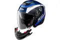 X-Lite X-403 GT Ultra Carbon MERIDIAN N-COM flip up helmet fiber Black Carbon tinto Blue