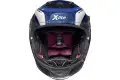 X-Lite X-403 GT Ultra Carbon MERIDIAN N-COM flip up helmet fiber Black Carbon tinto Blue