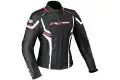 Ixon Stunter Lady leather jacket Black White Fuchsia