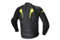 Motorcycle leather jacket Alpinestars GP PLUS R V3 RIDEKNIT Black Yellow fluo