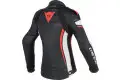 Dainese Assen Lady leatehr jacket black whte fluo red