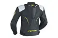 Ixon Orcus Leather motorcycle jacket black white fluo yellow