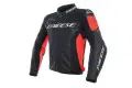 Dainese RACING 3 leather jacket black black fluo red