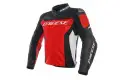 Dainese RACING 3 leather jacket red black white