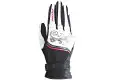 Ixon RS Shine HP woman summer motorcycle leather-textile gloves black white fuchsia